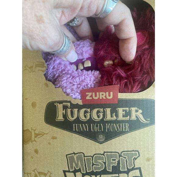 ZURU Fuggler Ugly Doll Misfit Monster Gaptooth McGoo & Wide Eyed Doll Hard Teeth - Picture 2 of 3